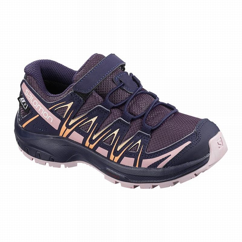 Salomon Singapore Kids Hiking Shoes - XA PRO 3D CSWP K Purple/Blue | 41830-TYSU